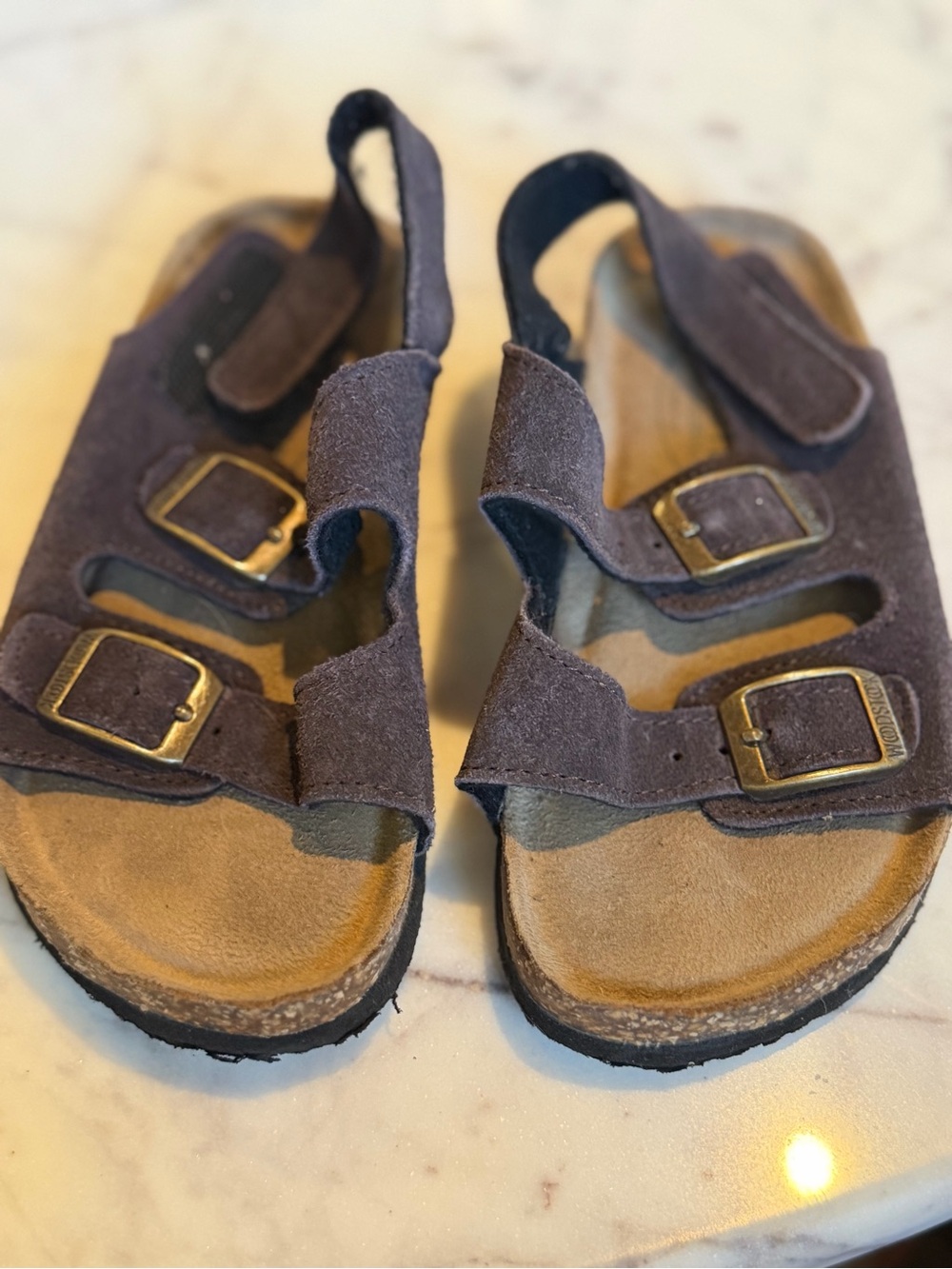 Woodstock Kids Brown Suede Buckle Sandals 10M